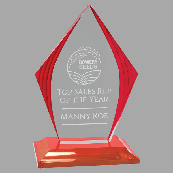5.875" x 8.75" Flame Series Acrylic w/ Accented Award – item A6834