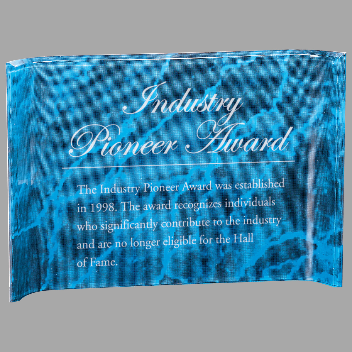10" x 7" Blue Marbleized Acrylic Crescent — ACC710BM