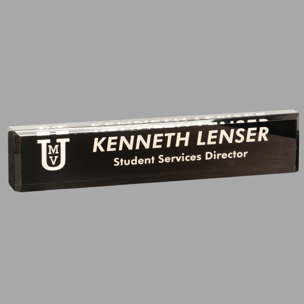10" X 2 Black Desk Wedge Acrylic Award – item ADW10BK