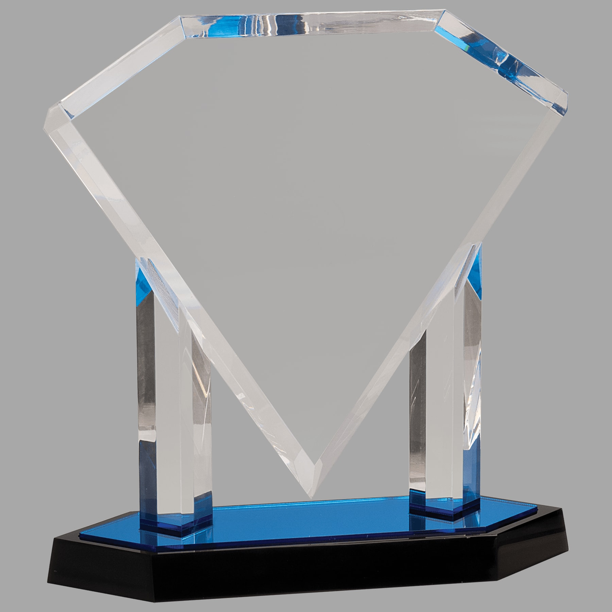 11 3/4" Blue Floating Diamond Acrylic — AFD12BU