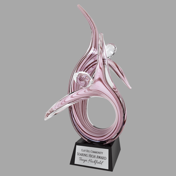 16.5" Duo Figure Rising Crystal Award – item AGS36