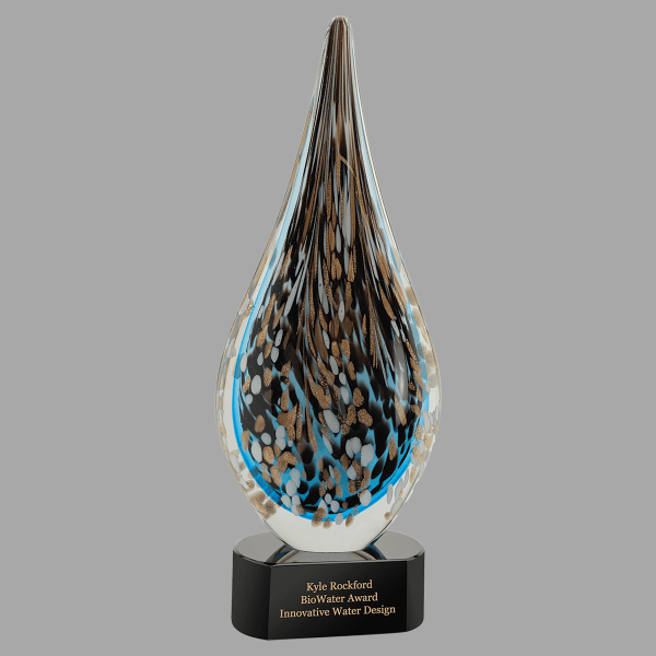 15.5" Multi Color Raindrop Crystal Award – item AGS67