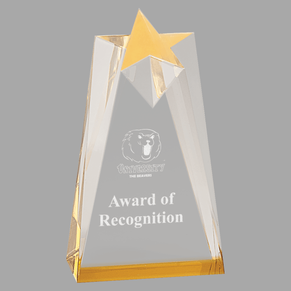 3.5" X 6 Sculpt Star Acrylic Award – item AST6GD image 2