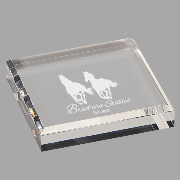 3.75" X 3.75 Paperweight Acrylic – item BAC044