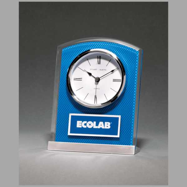 5" x 6.5" Blue Quartz Clock Plaque – item BC1007