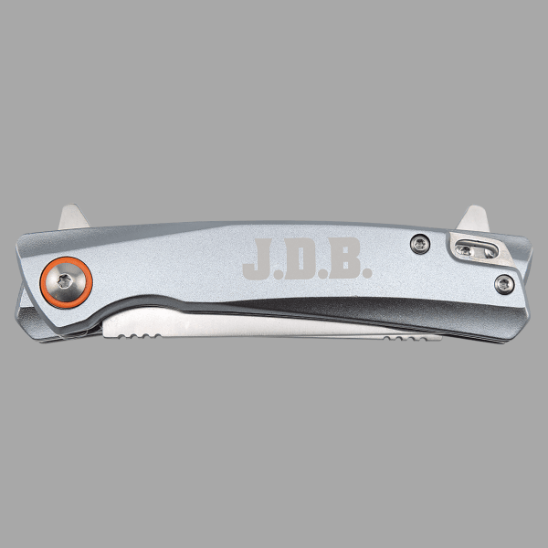 Bison River Gray 4" Anodized Aluminum Everyday Carry Knife – item BR1037