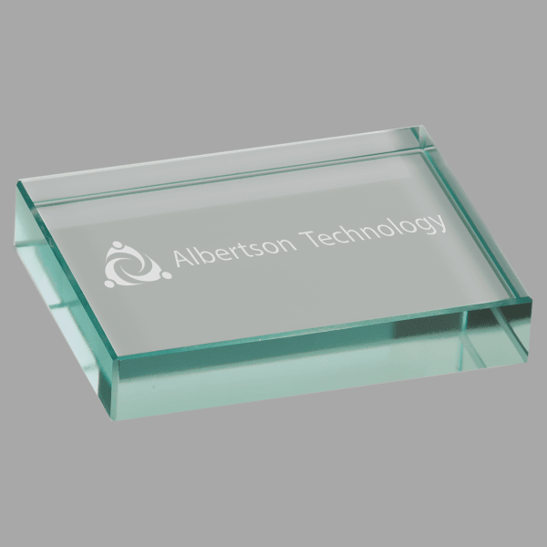 4" x 3" Jade Glass Paperweight – item CE3536 image 2