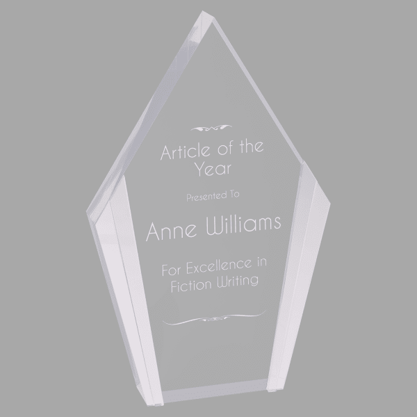 4.75" X 7.5 Diamond Colr Edg Acrylic Award – item CEA101S image 3