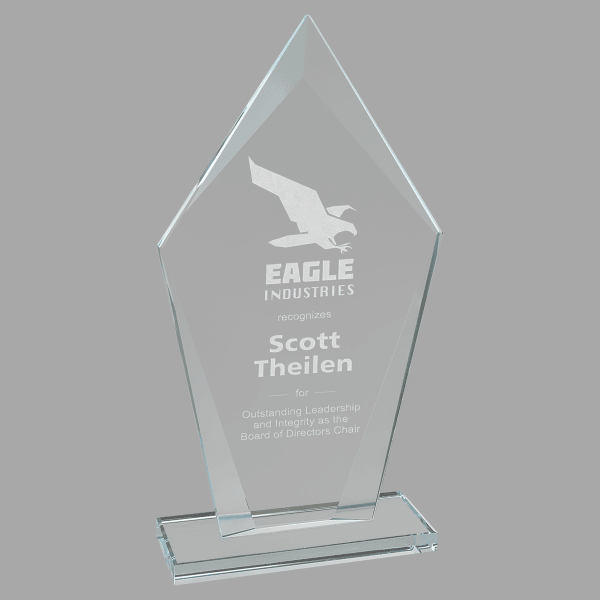 8.5" Diamond Clear Glass Award – item CGS23 image 3