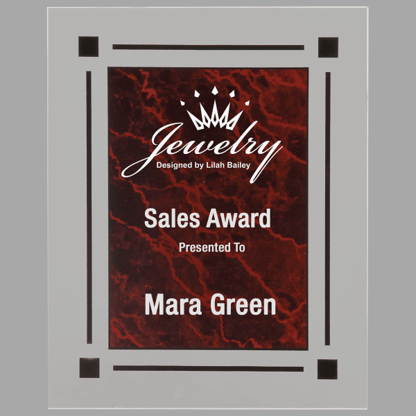 8" X 10 Clear Plaq Marble Acrylic Award – item CPQ8RM image 3