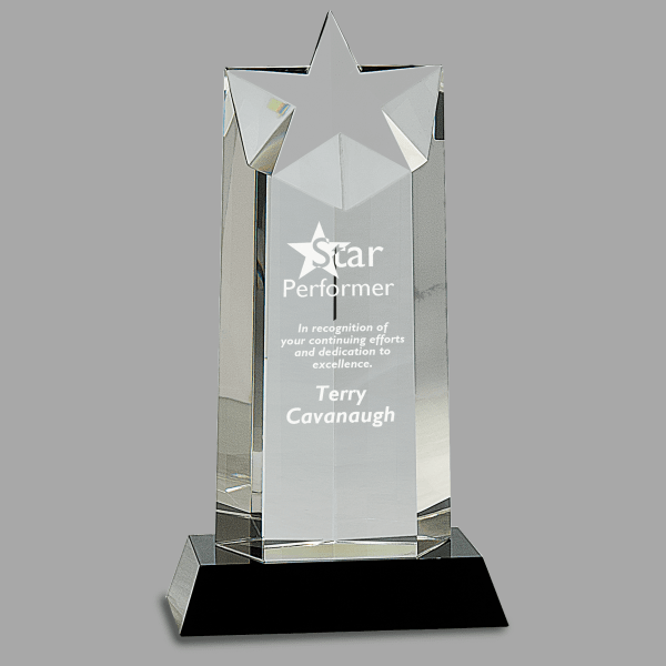 10" Crystal Star Column – item CRY010L