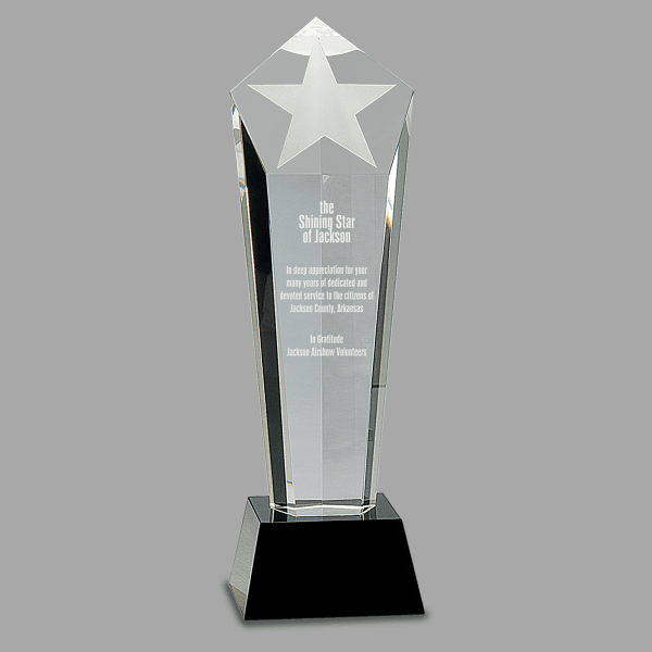 11.75" Crystal Star – item CRY031L