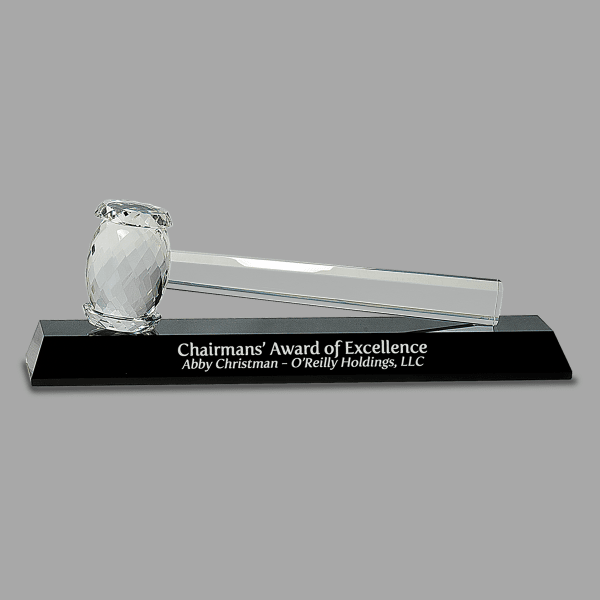 4.25" Crystal Gavl with Base Award – item CRY047