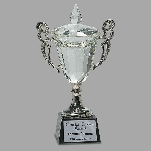 11.25" Crystal Cup with Lid – item CRY052L