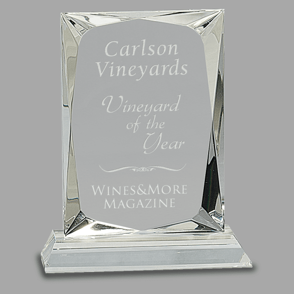 6.25" Crystal Rect. on Clear Base Award – item CRY110 image 2