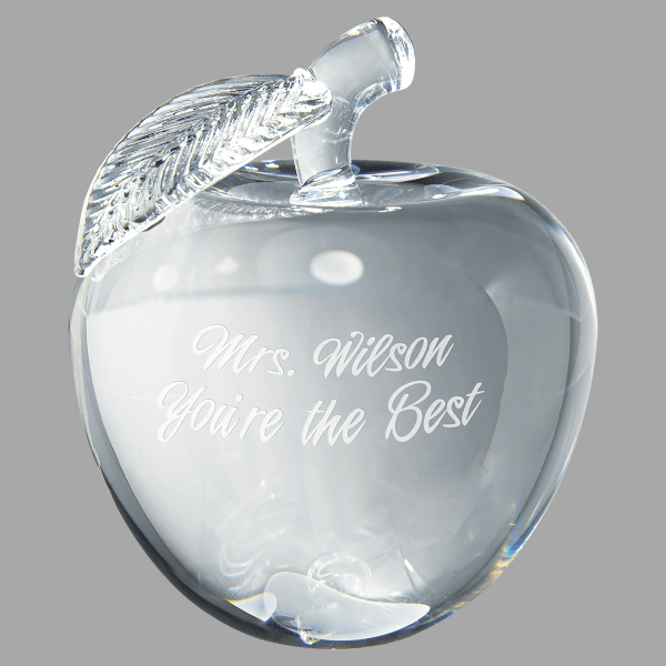 4" Crystal 3D Apple Award – item CRY1457S image 5