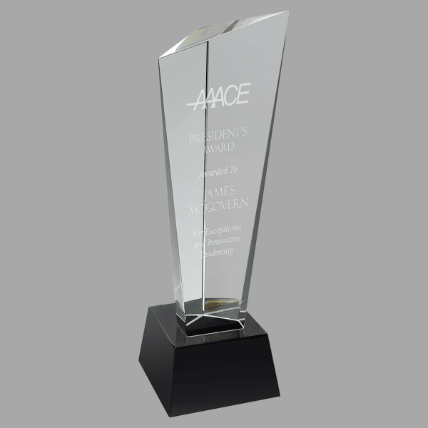 11" Crystal 3 D Rising Peak Award – item CRY23010L