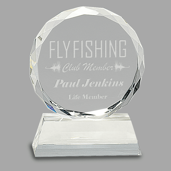 5" Crystal Round Award – item CRY249