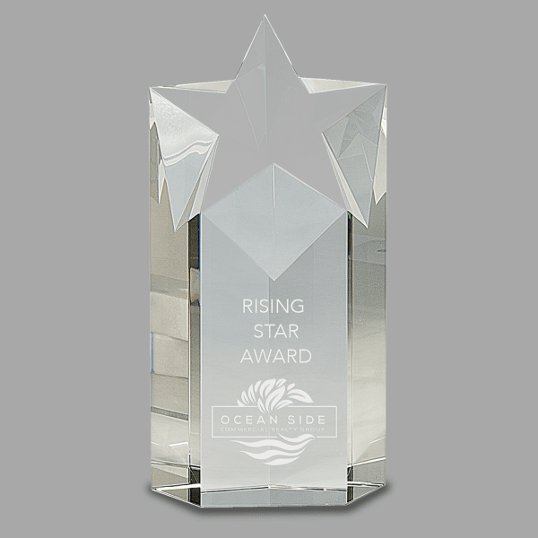 8" Crystal Star Column – item CRY257
