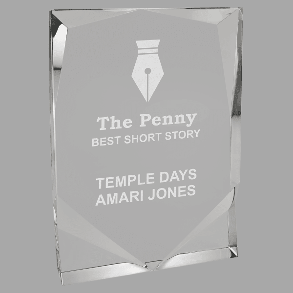 6" X 8.5" Crystal Rectangle Award – item CRY260L