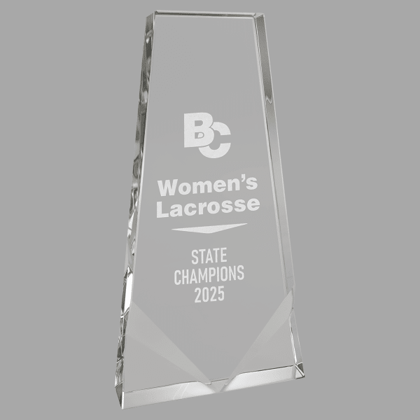 4.75" X 9" Crystal Wedge Award – item CRY262L