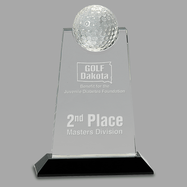 9" Crystal Golf Tablet Award – item CRY307
