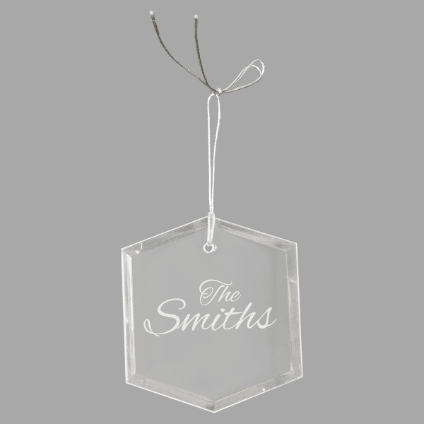 3" Crystal Hexagon Ornament – item CRY3623 image 4