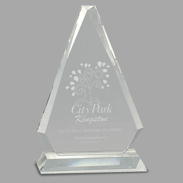 9.25" Crystal Triangle Award – item CRY68