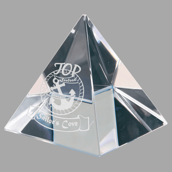 2-3/8 X 2-3/8 Crystal Pyramid Award – item CRY7109S