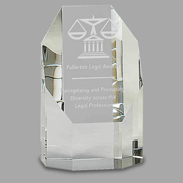 5" Crystal Octagon Tower Award – item CRY79