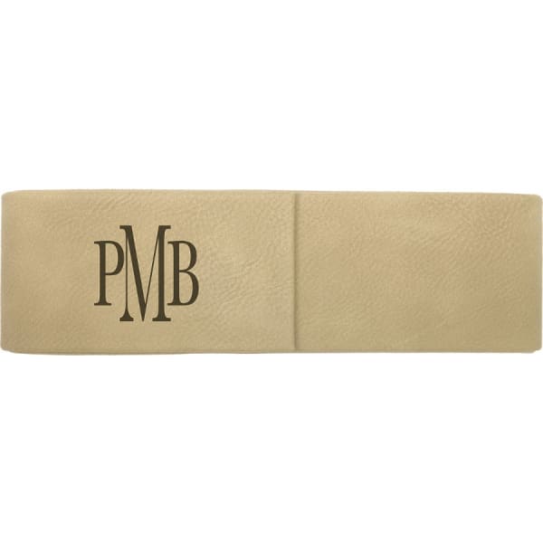 6.5" x 2" Light Brown Leatherette Pen Case – item CS110 image 2