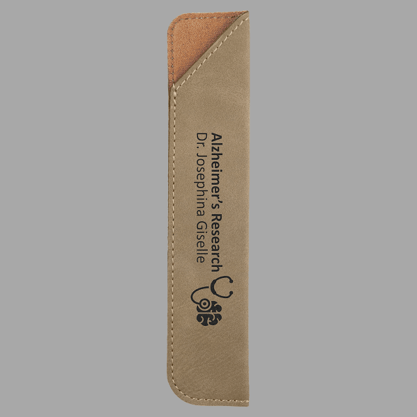 Light Brown Laserable Leatherette Pen Sleeves – item CS120 image 2