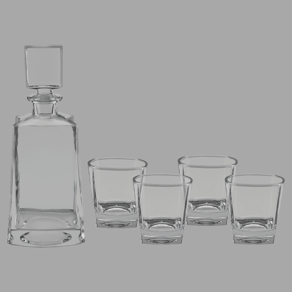 750 mL 12" Tequila Decanter & 4 8 oz. Rocks Glasses Set – item DCS303S