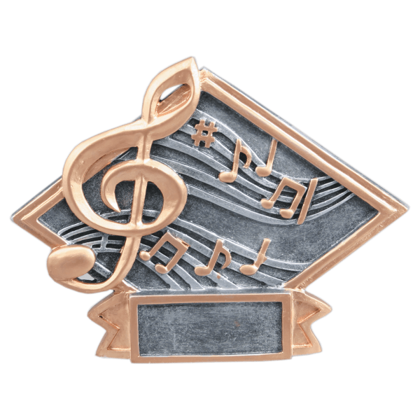 4.5" X6 Music Diamond Plate Resin Award – item DPS69