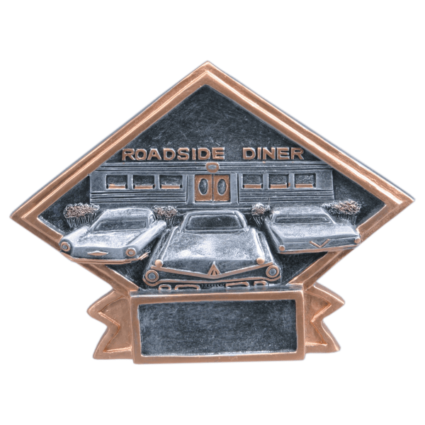 4.5" X6 50'S Theme Diamond Plate Resin Award – item DPS80