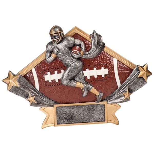 5.75" X8.5 Football Diamond Star Resin Award – item DSR54
