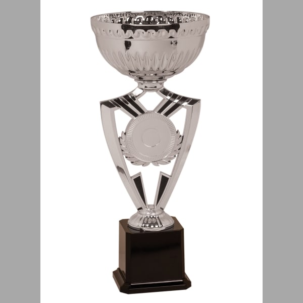 15" Silver Ribbon Holder Easy Cup Trophy – item EC206S