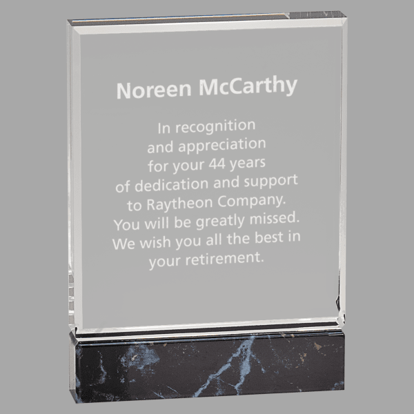 5" X 7 Fusion Acrl Black Marble Acrylic Award – item FA57BK