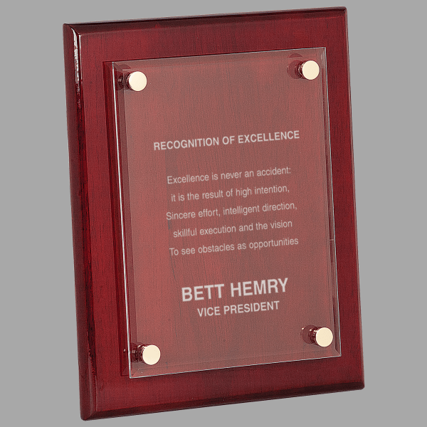 8" x 10" Rosewood Piano Floating Acrylic Plaque – item FPA1810 image 3