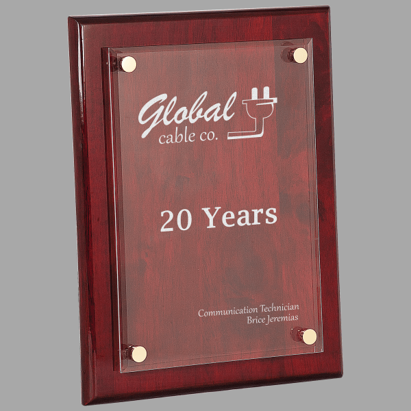 9" x 12" Rosewood Piano Floating Acrylic Plaque – item FPA1912 image 2