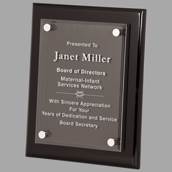 8" x 10" Black Piano Floating Acrylic Plaque – item FPA2810 image 2