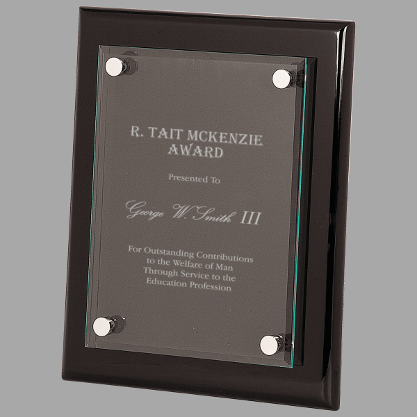 8" x 10" Black Piano Floating Glass Plaque – item FPG2810 image 4