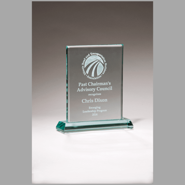4" x 5" Series Jade Glass Award – item G2640