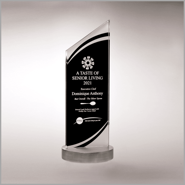 3.5" x 9.375" x 0.375" Thick Zenith Series Black Base Award – item G3100
