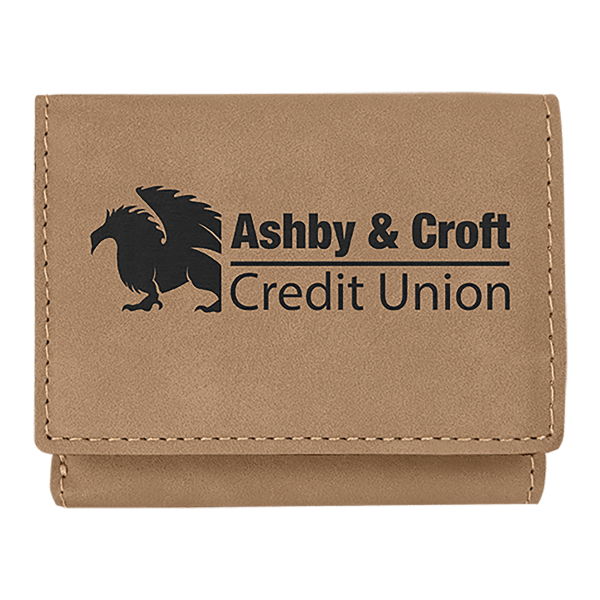 3" x 4" Light Brown Leatherette Wallet – item GFT1185 image 4