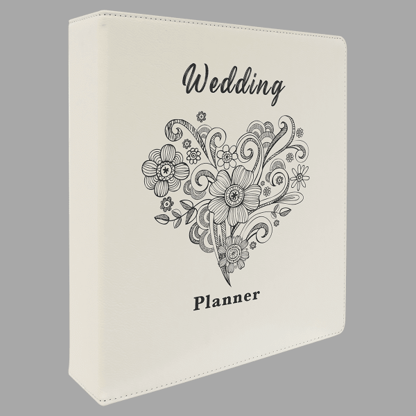 White Leatherette 2 Inch Slant D Binder – item GFT1347