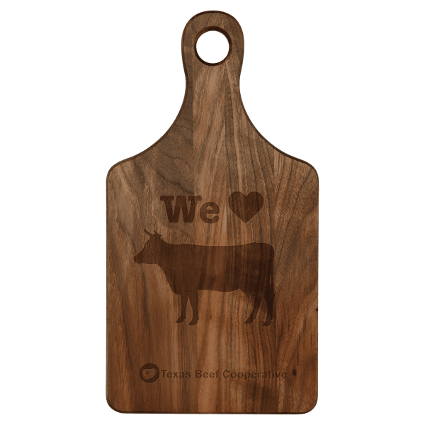 13.5" x 7" Walnut Paddle Shape Cutting Board – item GFT167
