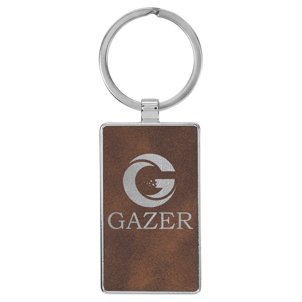 2.75" x 1.25" Rustic/Silver Metal Rectangle Leatherette – item GFT2177 image 3
