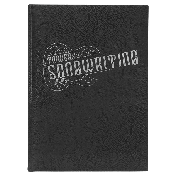 7" x 9.75" Black/Silver Leatherette Journal – item GFT2242 image 6