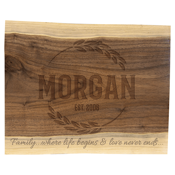 11.5" x 8.75" Black Walnut Cutting and Charcuterie Board – item GFT2318